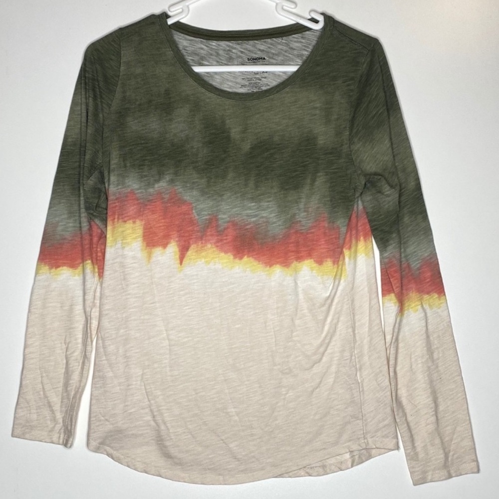 Sonoma | Long Sleeve Tri color Shirt | EUC | XS